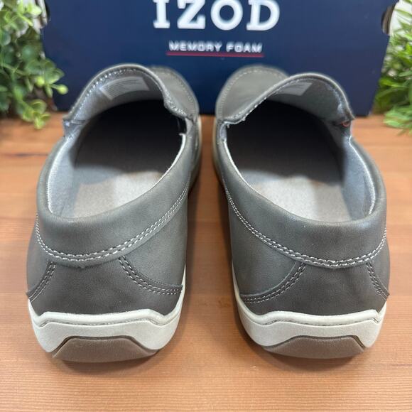 Izod Men's Seapoint Grey Memory Foam Loafers Size 9.5 - Picture 4 of 7
